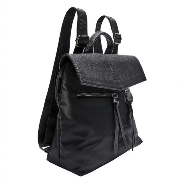 Botkier NY Black Mini Trigger Nylon Backpack‎ Multiple Pockets Adjustable Straps